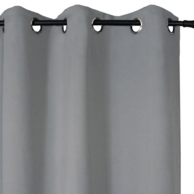 Rideau occultant à œillets gris clair l. 135 x H. 240 cm