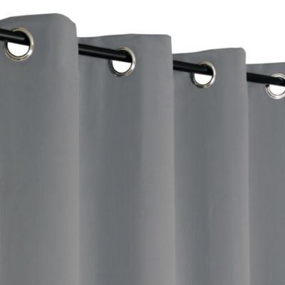 Rideau occultant à œillets gris clair l. 135 x H. 240 cm
