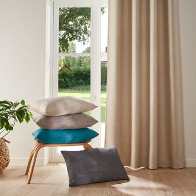 Rideau occultant à œillets Novan couleur lin l.140 x H.260 cm GoodHome