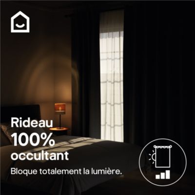 Rideau occultant à œillets Novan couleur lin l.140 x H.260 cm GoodHome