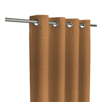 Rideau Occultant Brodé Marron NewWPKIRA – Longueur 213,4 Cm, 1 Panneau à œillets Argent