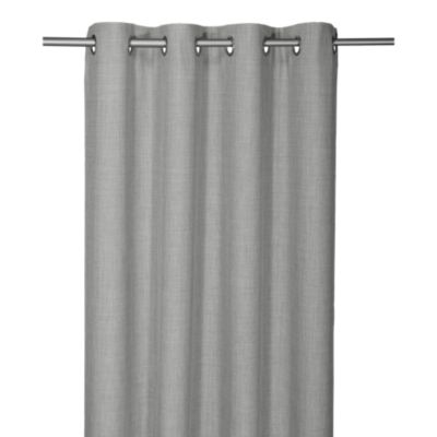 Rideau occultant à œillets Novan gris clair l.140 x H.260cm GoodHome