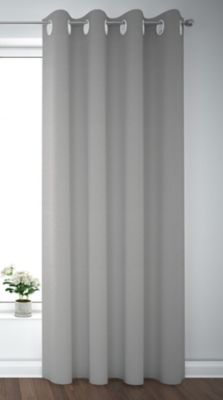 Rideau occultant à œillets Novan gris clair l.140 x H.260cm GoodHome