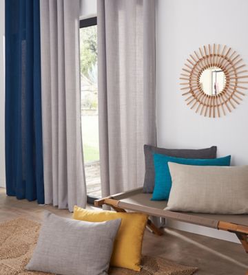 Rideau occultant à œillets Novan gris clair l.140 x H.260cm GoodHome