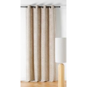 Rideau occultant à oeillets Aspen beige L.250 x l.135cm Linder