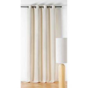 Rideau occultant à oeillets Aspen blanc écru L.250 x l.135cm Linder