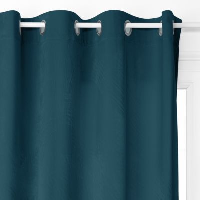 Rideau De Porte NEXT à Oeillets - Bordure Fausse Soie & Velours Oeuf De Canard 228x229 Cm