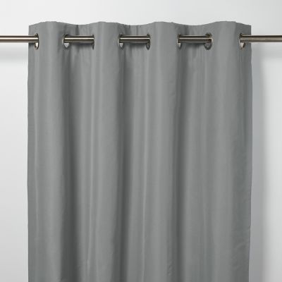 Rideau occultant à oeillets Klama gris L.260 x l.140cm GoodHome