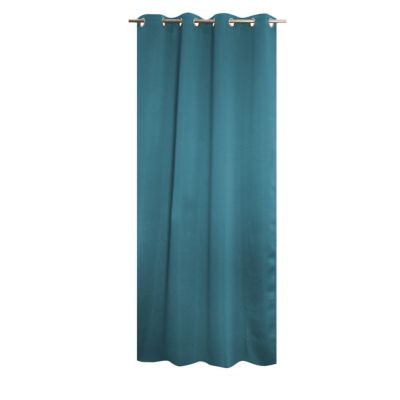 Rideau occultant à oeillets Must bleu canard brillant L.240 x l.135cm JBY Creation