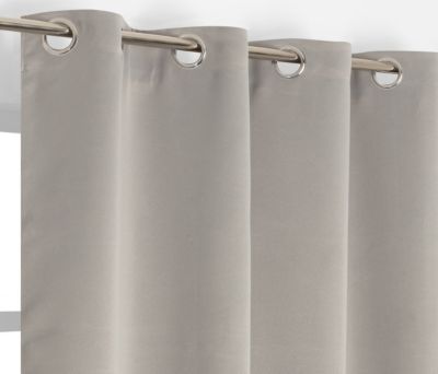 Rideau occultant à oeillets Must gris brillant L.240 x l.135cm JBY Creation