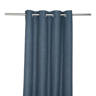 Rideau occultant à oeillets Novan bleu l.140 x H.260cm GoodHome