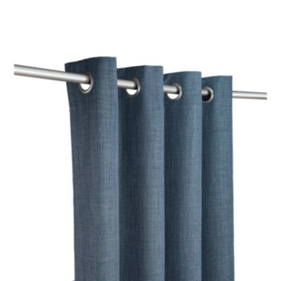 Rideau occultant à oeillets Novan bleu l.140 x H.260cm GoodHome