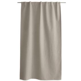 Rideau occultant aspect chambray (140x240 cm - Beige)