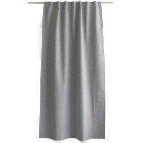 Rideau occultant aspect chambray (140x240 cm - Gris clair)