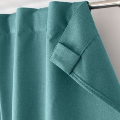 Rideau occultant aspect chambray (140x240 cm - Vert)