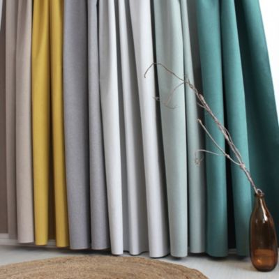 Rideau occultant aspect chambray (140x240 cm - Vert)