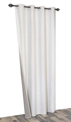 Rideau occultant blanc chiné aspect lin l.140 x H.240cm