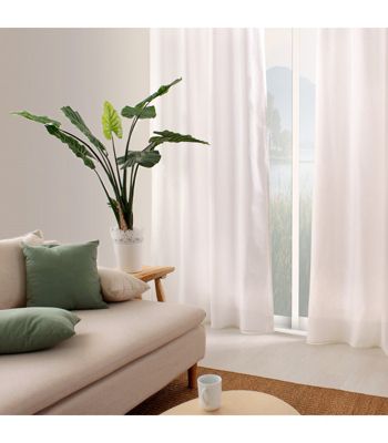 Rideau occultant et isolant uni blanc - 140x240cm - Blanc