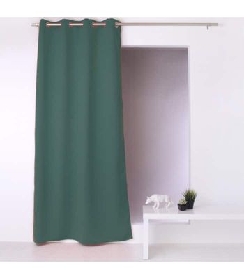 Rideau occultant et isolant uni vert foncé - 140x240cm - Vert foncé