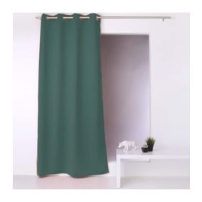 Rideau occultant et isolant uni vert foncé - 140x240cm - Vert foncé