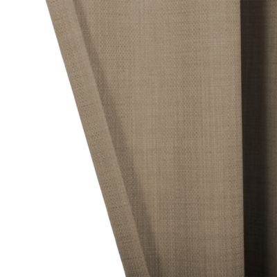 Rideau occultant galon fronceur effet tissé Novan beige lin l.140 x H.300cm GoodHome