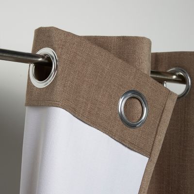 Rideau occultant GoodHome Pahea marron l.135 x H.260 cm