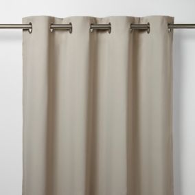Rideau occultant GoodHome Vestris coloris naturel l.140 x h.260 cm