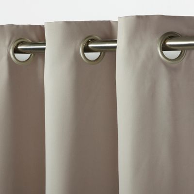 Rideau occultant GoodHome Vestris coloris naturel l.140 x h.260 cm
