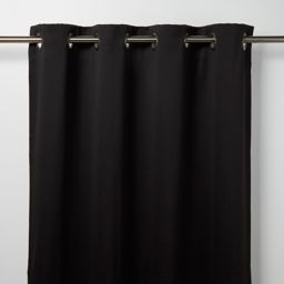 Rideau occultant GoodHome Vestris noir 140 x 260 cm