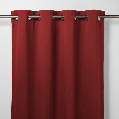Rideau occultant GoodHome Vestris rouge l.140 x H.260 cm