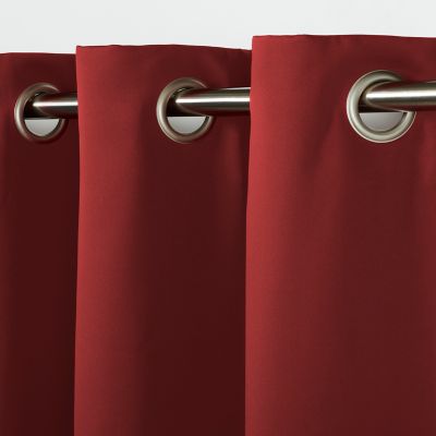 Rideau occultant GoodHome Vestris rouge l.140 x H.260 cm