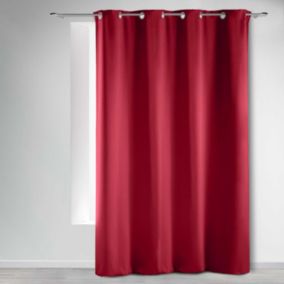 Rideau Occultant Grande Hauteur 135 x 280 cm  Rouge carmin