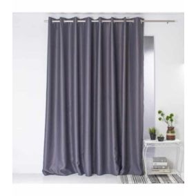 Rideau occultant gris anthracite grande largeur 300x240cm - 300x240cm - Gris anthracite