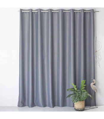 Rideau occultant gris grande largeur 300x240cm - 300x240cm - Gris anthracite