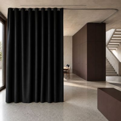 Rideau occultant ignifugé M1 non feu (140x260 cm - Noir)