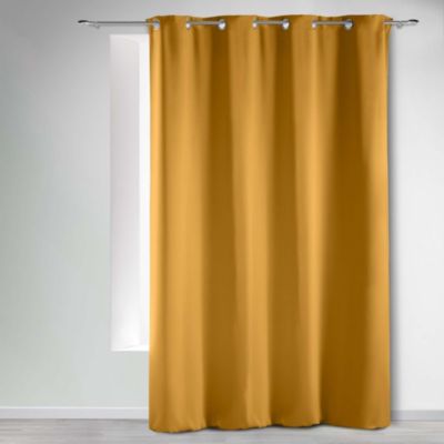 Rideau occultant à œillets 135 x 240 cm Uni Ocre