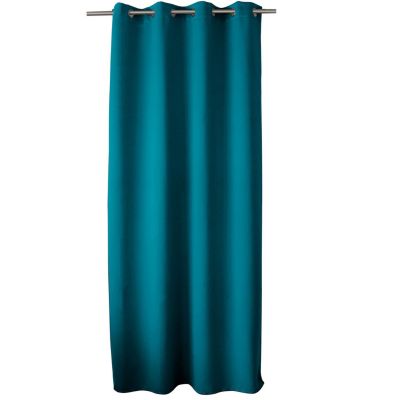 Rideau occultant à œillets Bleu, l. 140 x H. 240 cm, REGLISSE