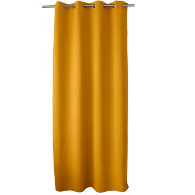Rideau occultant à œillets Jaune, l. 140 x H. 240 cm, REGLISSE