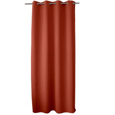 Rideau occultant à œillets Orange, l. 140 x H. 240 cm, REGLISSE