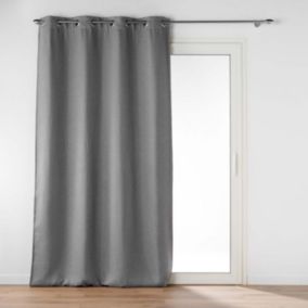 Rideau Occultant Jacquard "Blake" 135x240cm Anthracite