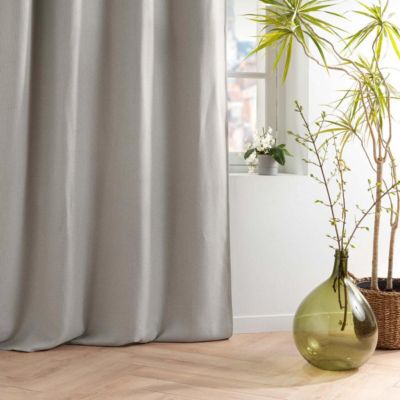 Rideau Occultant Jacquard "Blake" 135x240cm Gris