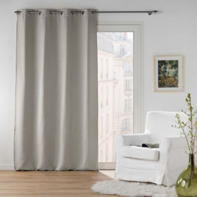 Rideau Occultant Jacquard "Blake" 135x240cm Gris