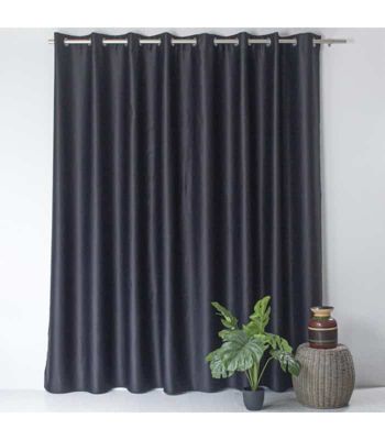 Rideau occultant noir grande largeur 300x240cm - 300x240cm - Noir