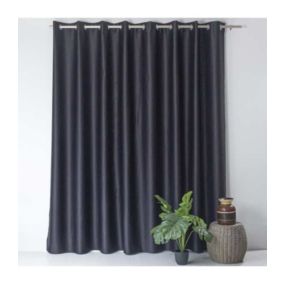 Rideau occultant noir grande largeur 300x240cm - 300x240cm - Noir