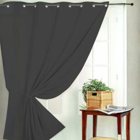 Rideau occultant Non Feu M1 (140x180 cm - Gris anthracite)