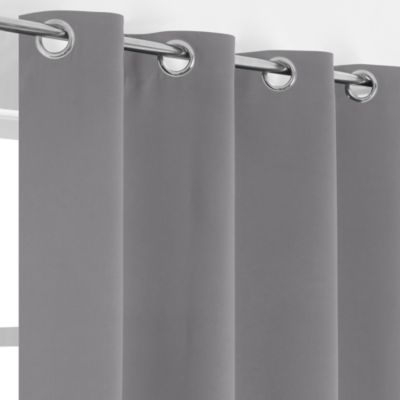 Lot De 2 Rideaux Petite Hauteur 135 X 180 Cm - Twily Gris - Polycoton