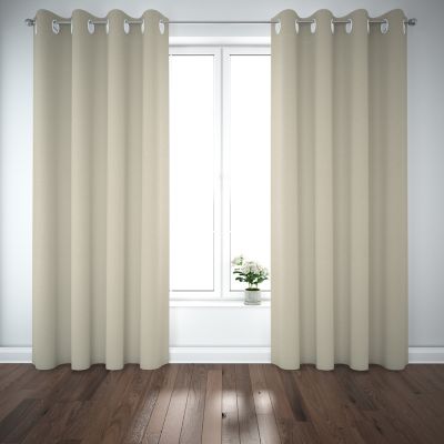 Rideau occultant Novan GoodHome coloris naturel l.260 x l.140 cm