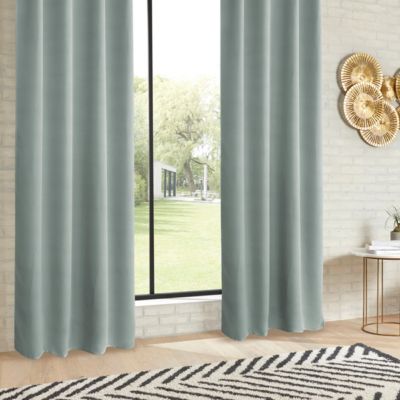 Rideau occultant "Odelie" vert céladon 140x260cm - Atmosphera