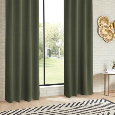 Rideau occultant "Odelie" vert kaki 135x240cm - Atmosphera