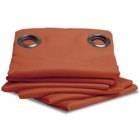 Rideau occultant Orange Rouille 140 x 260